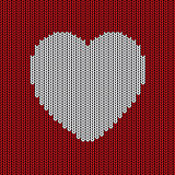 Knitted heart background