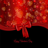 Valentine's day ribbon background