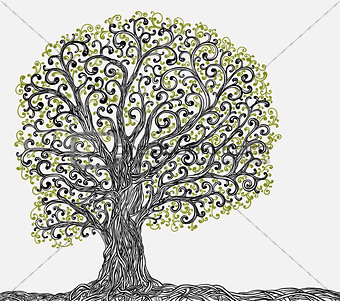 Spring graphic tree