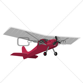 red airplane isolated on white background