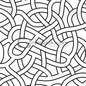 seamless abstract complex maze, labyrinth path background
