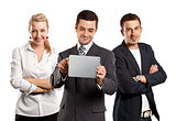 Business Team With Touch Pad