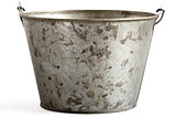 tin pail with clipping path