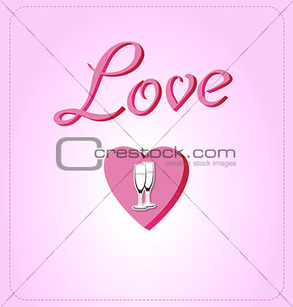 Pink vector Celebration Valentine background