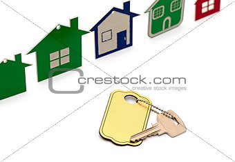 model house symbol set and key with blank label