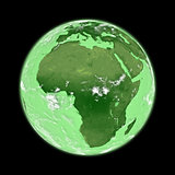 Africa on green Earth