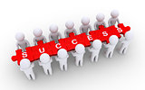 People holding a success puzzle