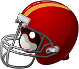 Red Football Helmet