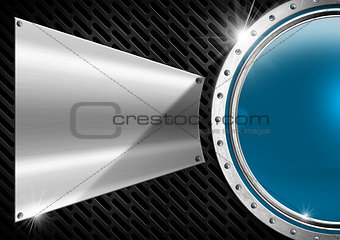 Blue and Metal Abstract Background