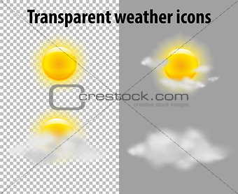 Transparent weather icons