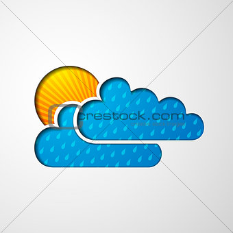 icon of clouds and sun