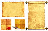 Set of ancient scrolls