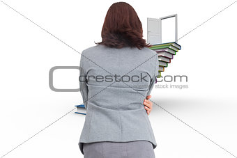 Composite image of businesswoman
