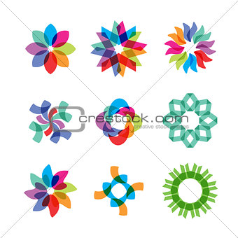 colored flower icons