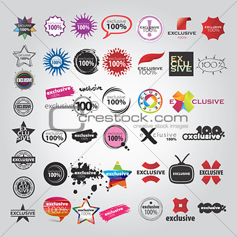 vector the collection of logos signs pointers