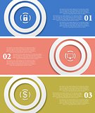 Bright infographic vector tech banners