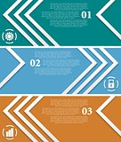 Bright infographic vector tech banners