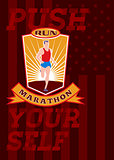 Marathon Runner Push Yourself Poster Front