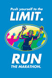 Marathon Runner Push Limits Poster