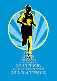 Marathon Runner First Retro Poster