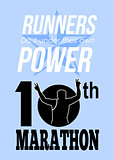 10th Marathon Race Poster 
