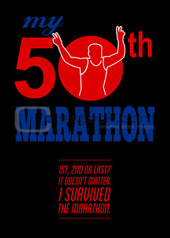 50th Marathon Race Poster 