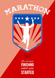 Marathon Runner Finish Run Poster