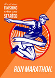 Marathon Finish What You Started Retro Poster