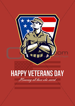American Soldier Veterans Day Greeting Card