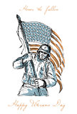 American Soldier Happy Veterans Day Greeting Card
