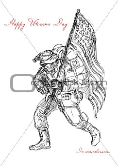 American Veterans Day Remembrance Greeting Card
