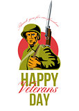 Veterans Day Greeting Card American WWII Soldier