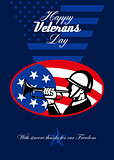 Modern Veterans Day American Soldier Greeting Card