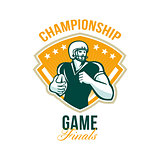 American Football Championship Game Finals Crest