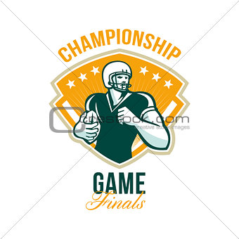 American Football Championship Game Finals Crest