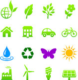 environment elements icon set