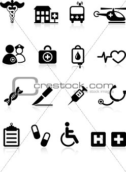 medical hospital  internet icon collection