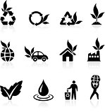 greener environment icon collection