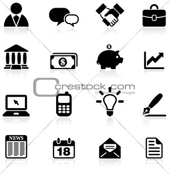business and communication icon set