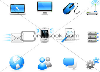Communication technology icon collection
