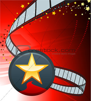 star button with film reel