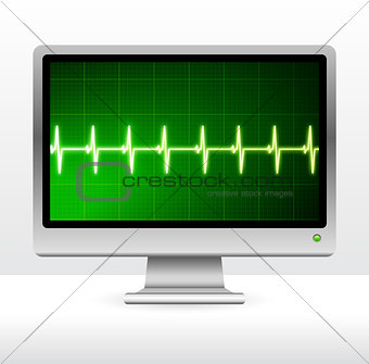 pulse on computer screen monitor