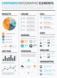 Corporate infographic elements template vector