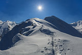Negoiu peak in winter