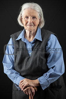 Portrait of a smiling senior woman looking at the camera