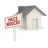 Price reduced banner with house