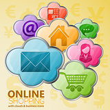 Online Shopping & Cloud Computing Concept