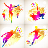 Soccer and Winner Silhouette