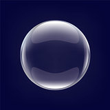 Glass Ball With Blue Background