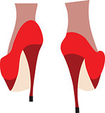 The red heels